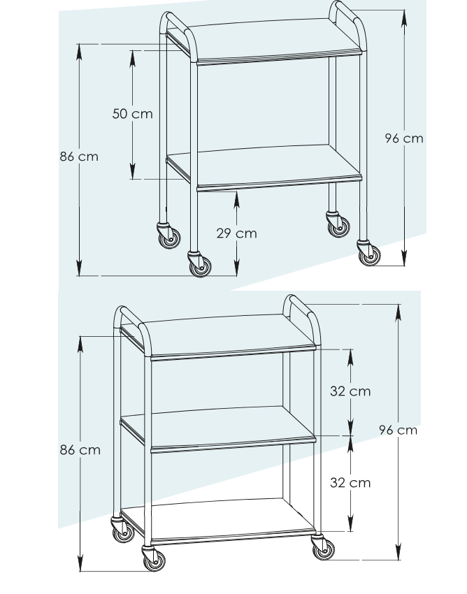 Guéridons acier époxy résine couleur encombrement