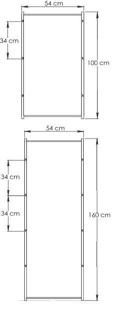 Supports muraux encombrement