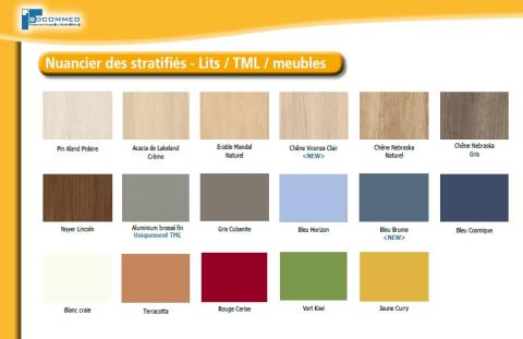Nuancier pour plateau stratifié 