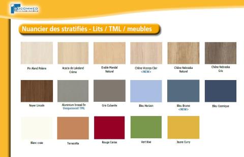 Nuancier pour plateau stratifié 