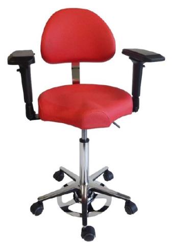 Selle médicale inclinable à commande au pied avec accoudoir modèle SIRIUS